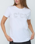 Co'Couture Stone Signature Logo Tee White