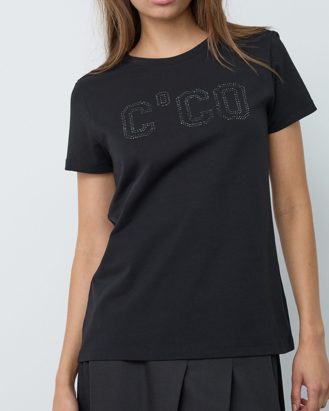 Co'Couture Stone Signature Logo Tee Black