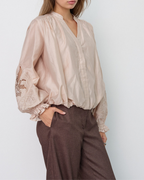 Co'Couture Melin Balloon Emb Shirt Champagne