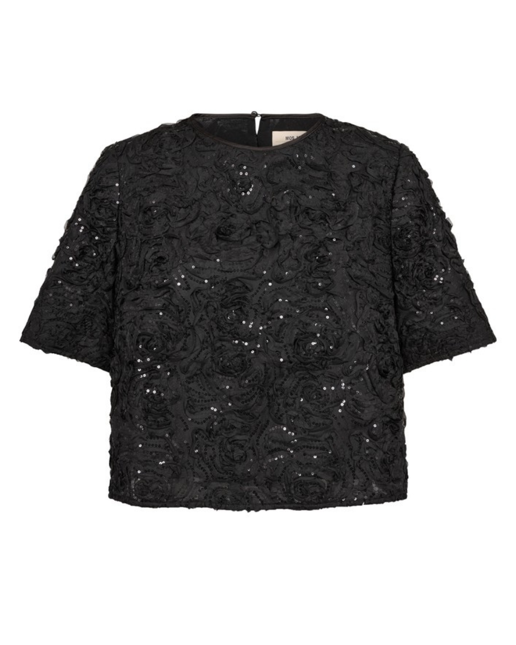Mos Mosh Reya Sequins Back Top Black