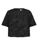 Mos Mosh Reya Sequins Back Top Black