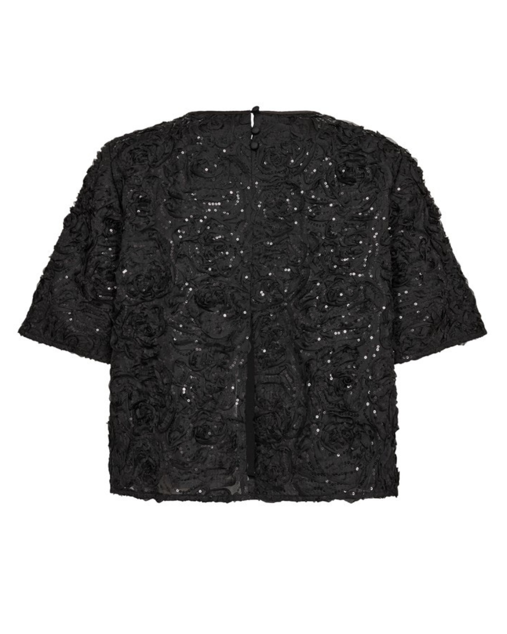 Mos Mosh Reya Sequins Back Top Black