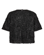 Mos Mosh Reya Sequins Back Top Black