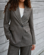 Neo Noir Perine Structure Twill Blazer Dark Taupe