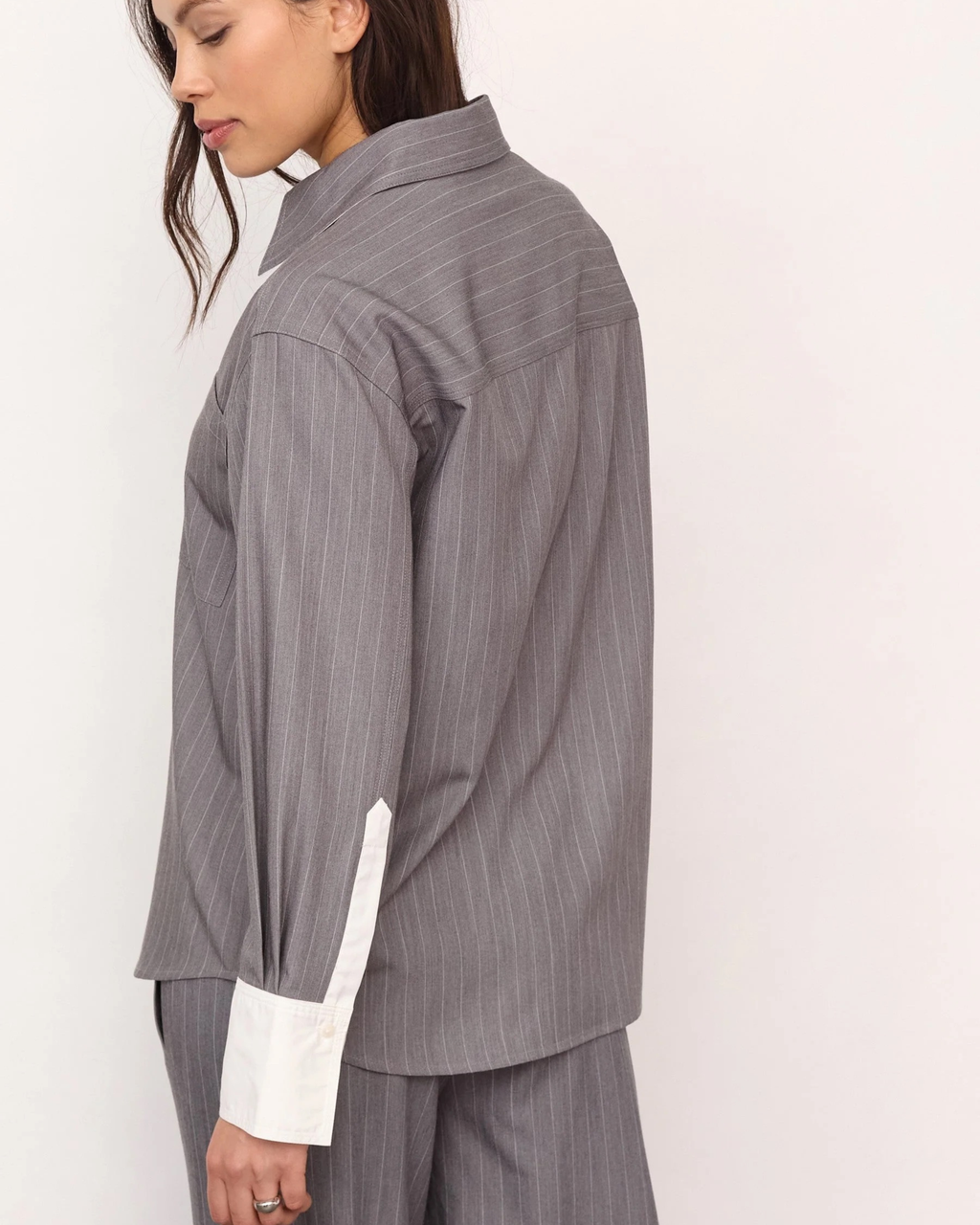Co'Couture Penny Pin Shirt Mid Grey