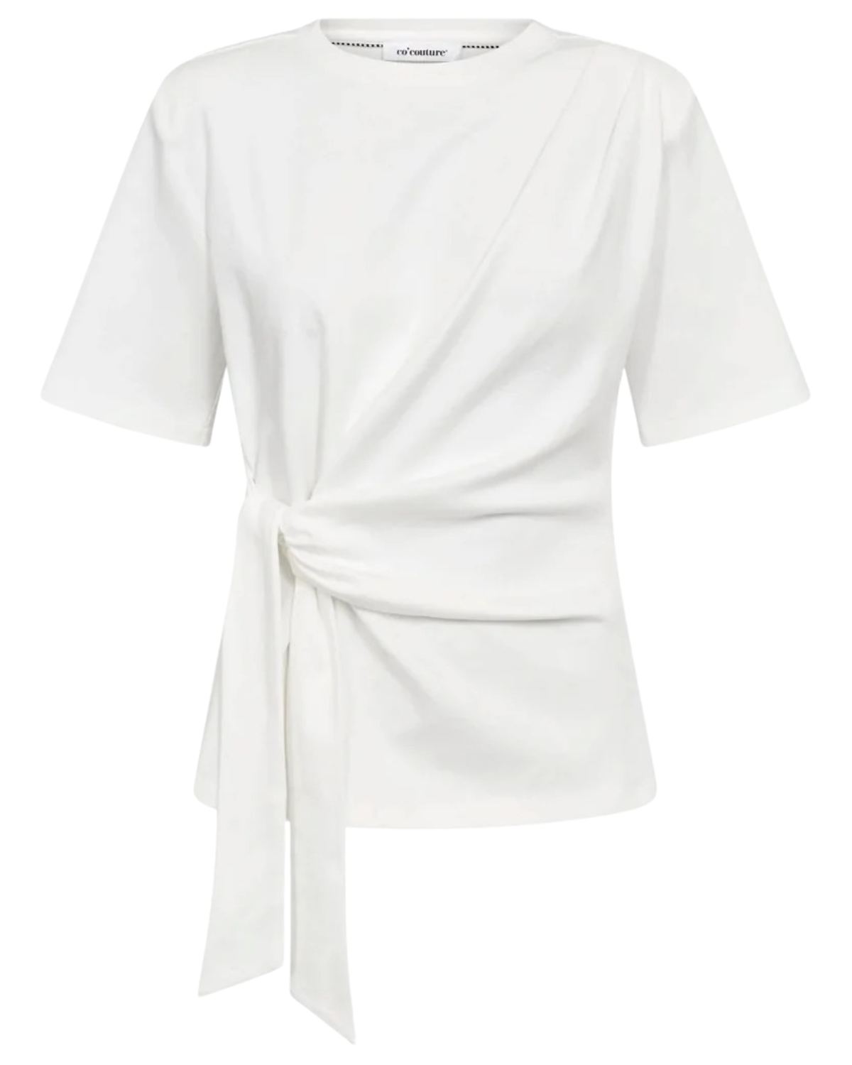 Co'Couture Oriane Pleat Tie Tee White