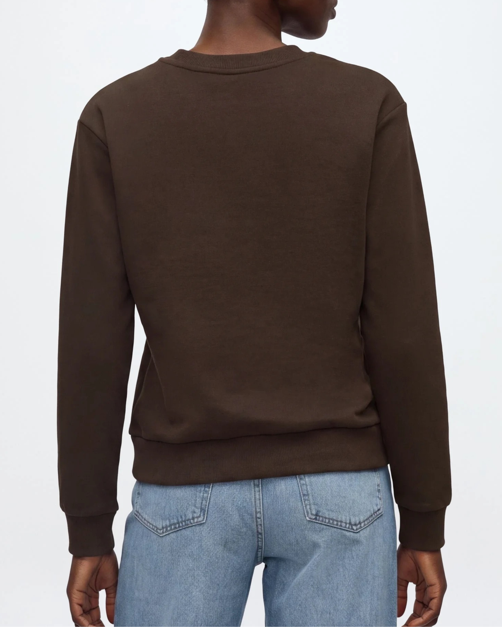 JDY "JDYPARIS L/S EMB SWEAT JRS" Sweatshirt Brown