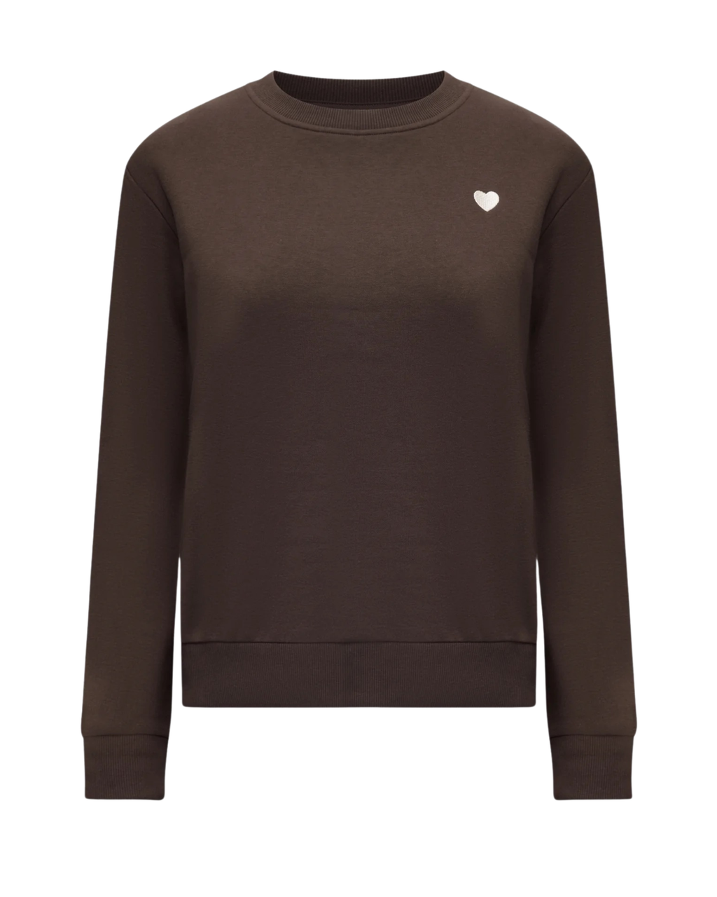 JDY "JDYPARIS L/S EMB SWEAT JRS" Sweatshirt Brown