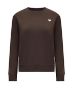 JDY "JDYPARIS L/S EMB SWEAT JRS" Sweatshirt Brown