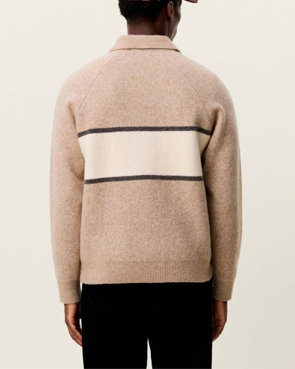 Les Deux Signature Melange Knitted Polo Dark Sand