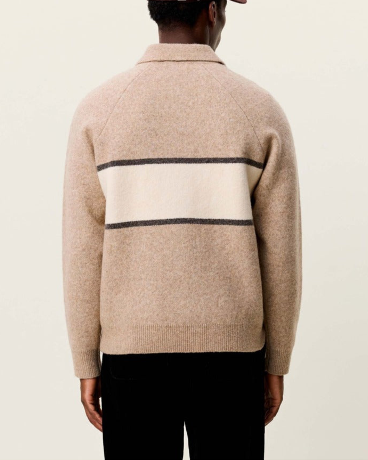 Les Deux Signature Melange Knitted Polo Dark Sand