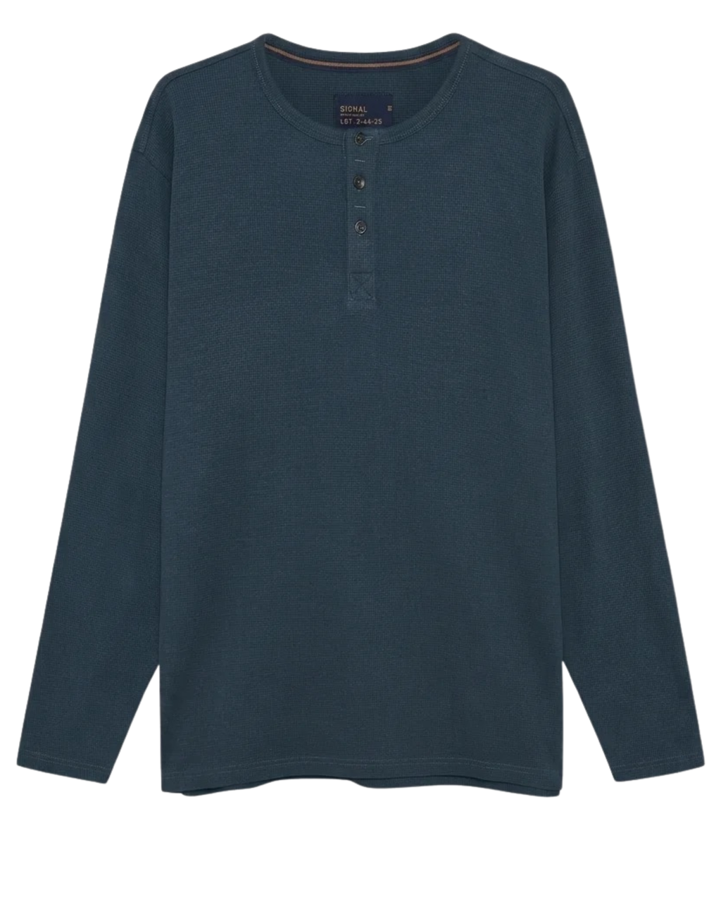 Signal 13615 DerekSi Granddad Waffle Henley Blue