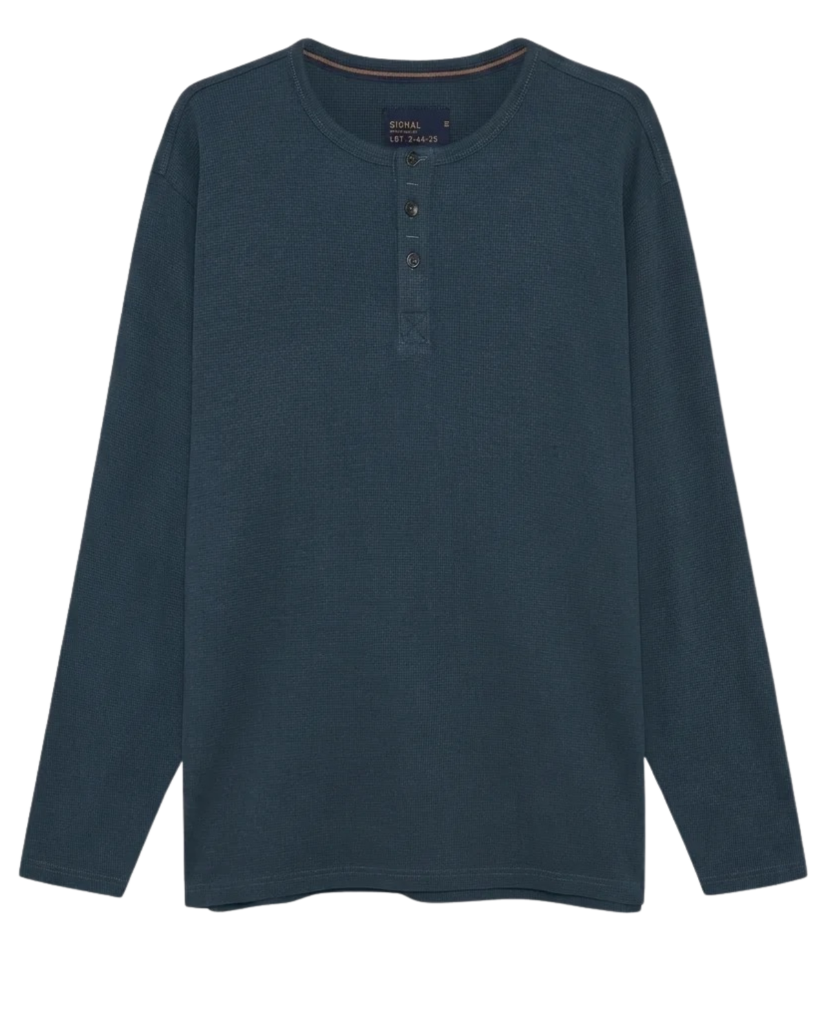 Signal 13615 DerekSi Granddad Waffle Henley Blue