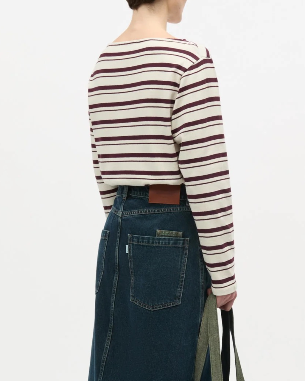 Mads Nørgaard Pablo Gabi Tee LS Beige/Bordeux