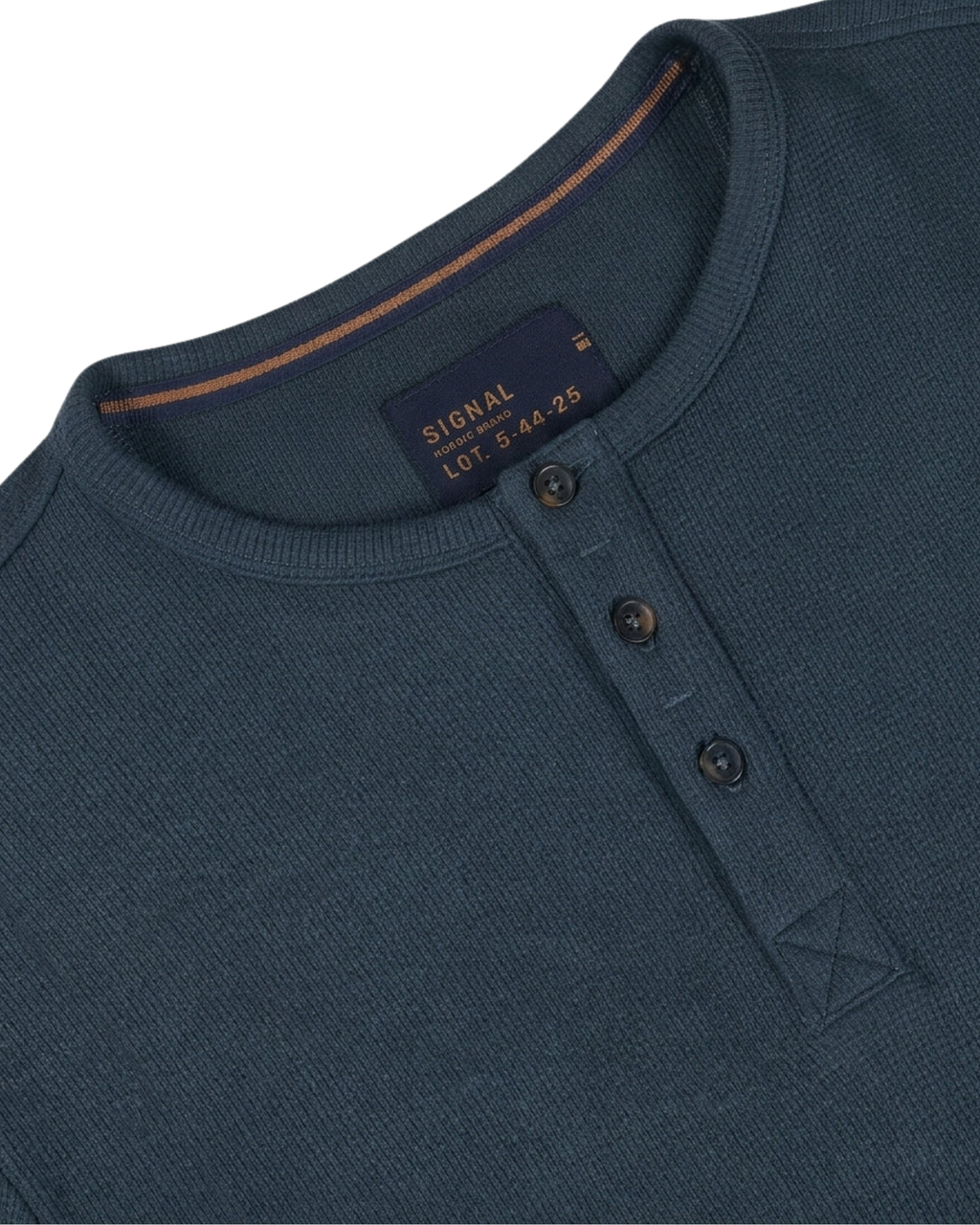Signal 13615 DerekSi Granddad Waffle Henley Blue