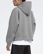 Only & Sons ONSGOYLE BOXY LS SCUBA ZIP HOODIE N Grey