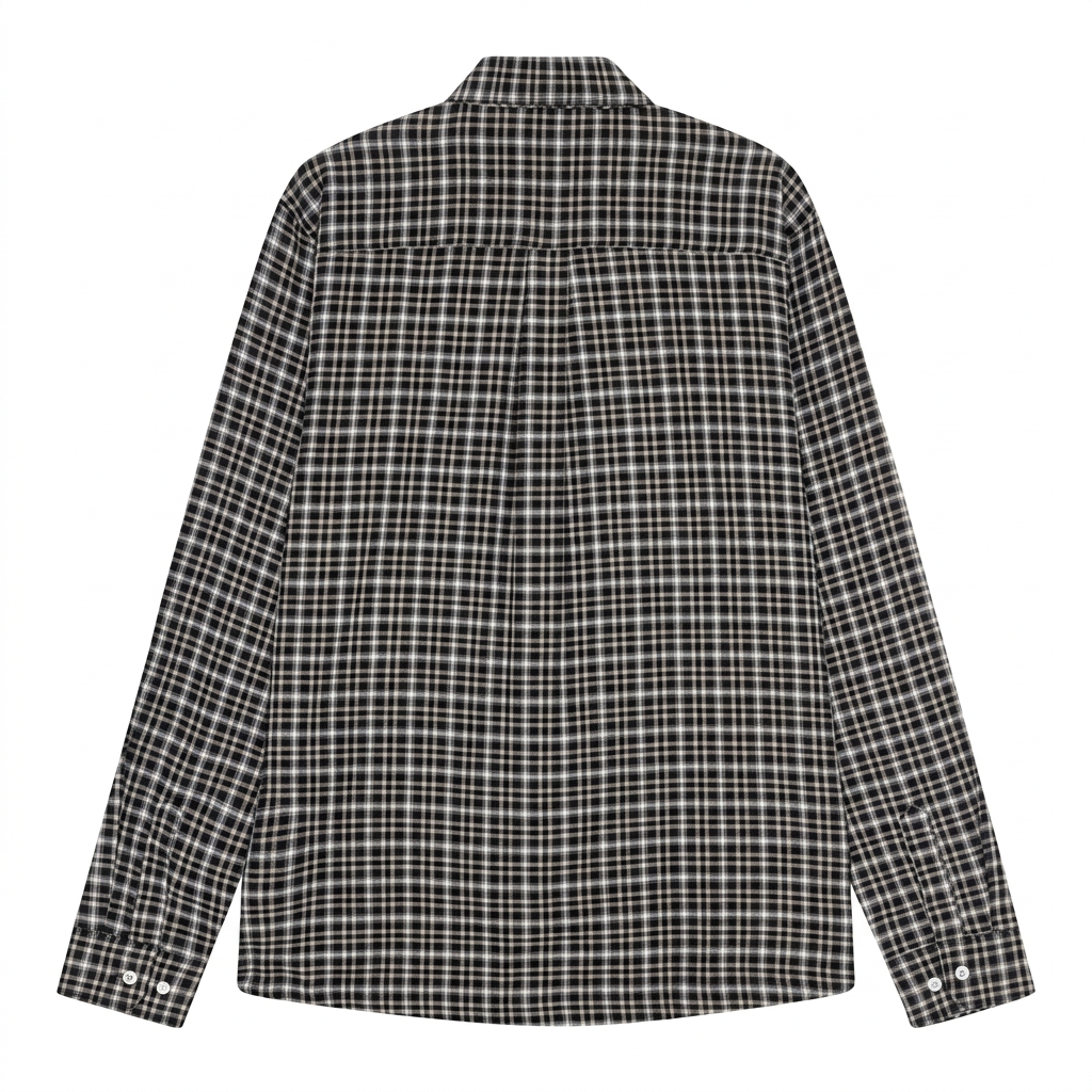 Les Deux Check Seersucker Shirt Black