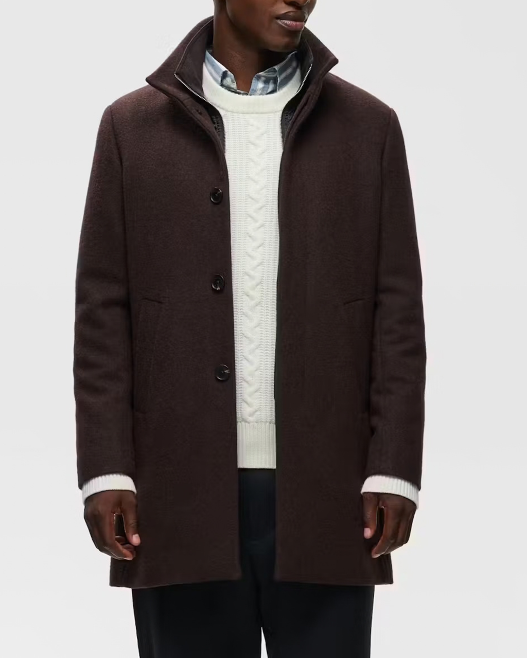 Matinique Harvey N Uldfrakke Brown