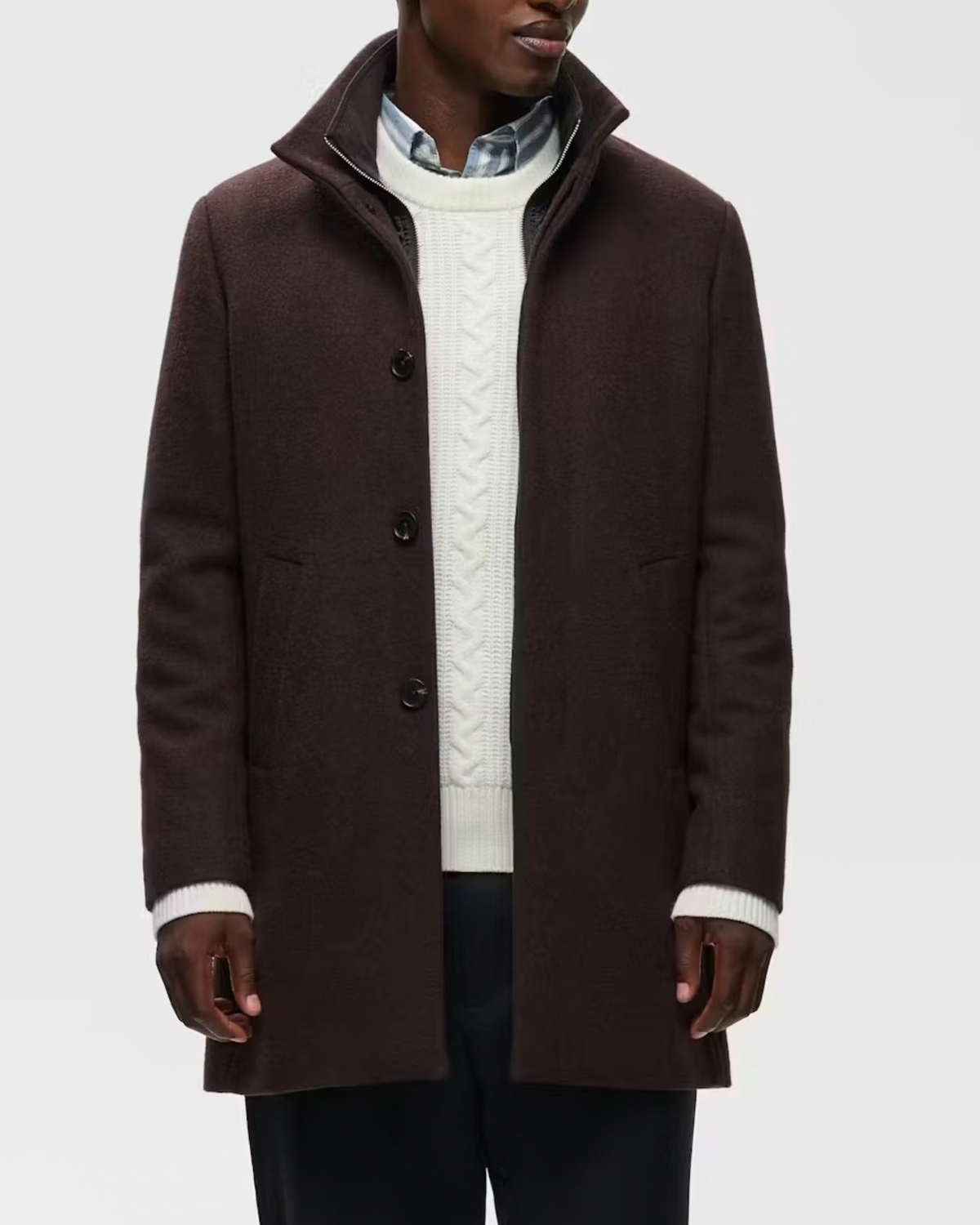 Matinique Harvey N Uldfrakke Brown