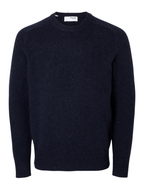 Selected "SLMRAI LS KNIT REG CREW NECK NOOS" Navy
