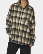 Neo Noir Dalma Flannel Check Shirt Green