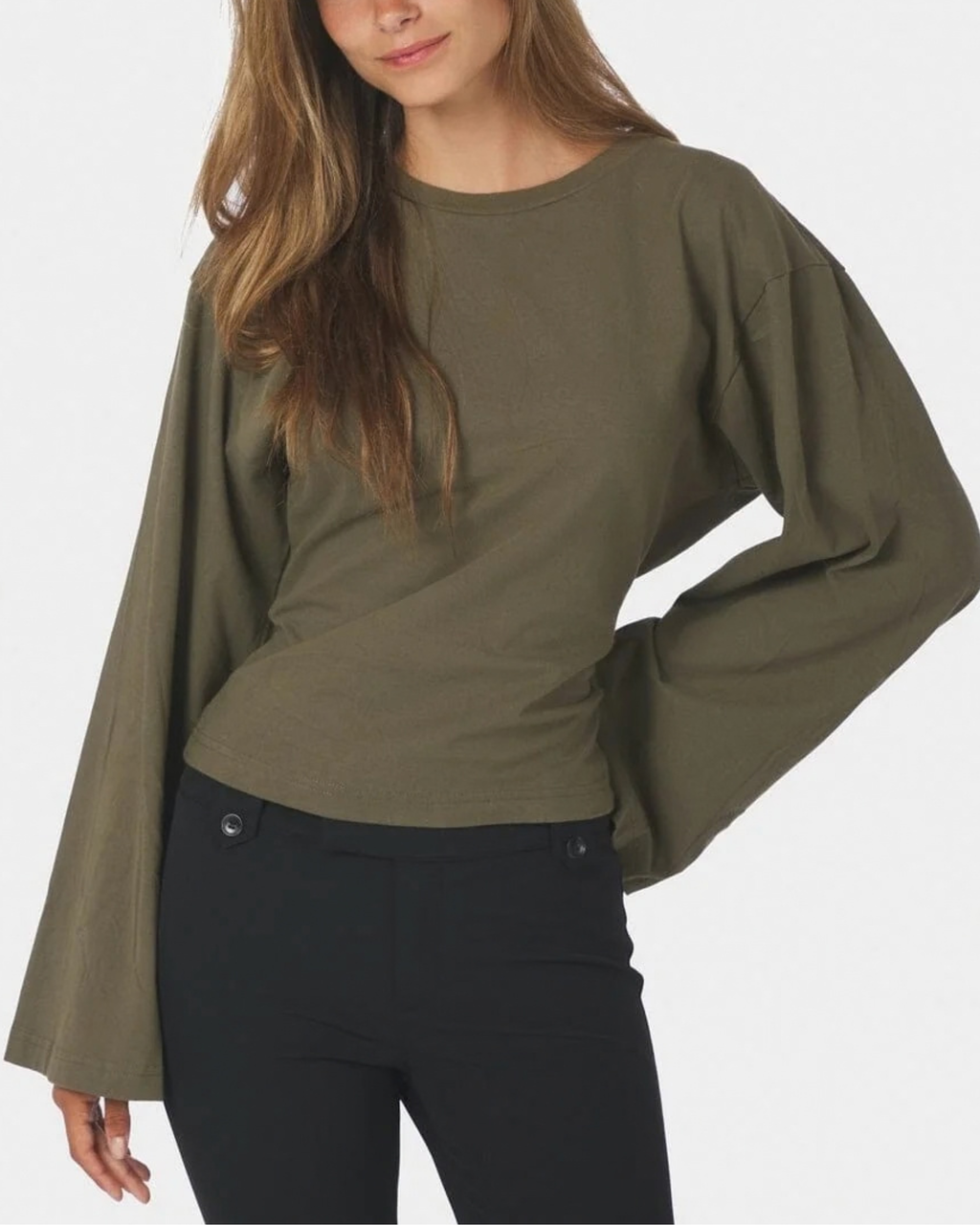 Neo Nori Paska Boxy Long Tee Army Green