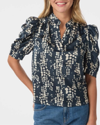 Neo Noir Roella Scatter Print Blouse Navy
