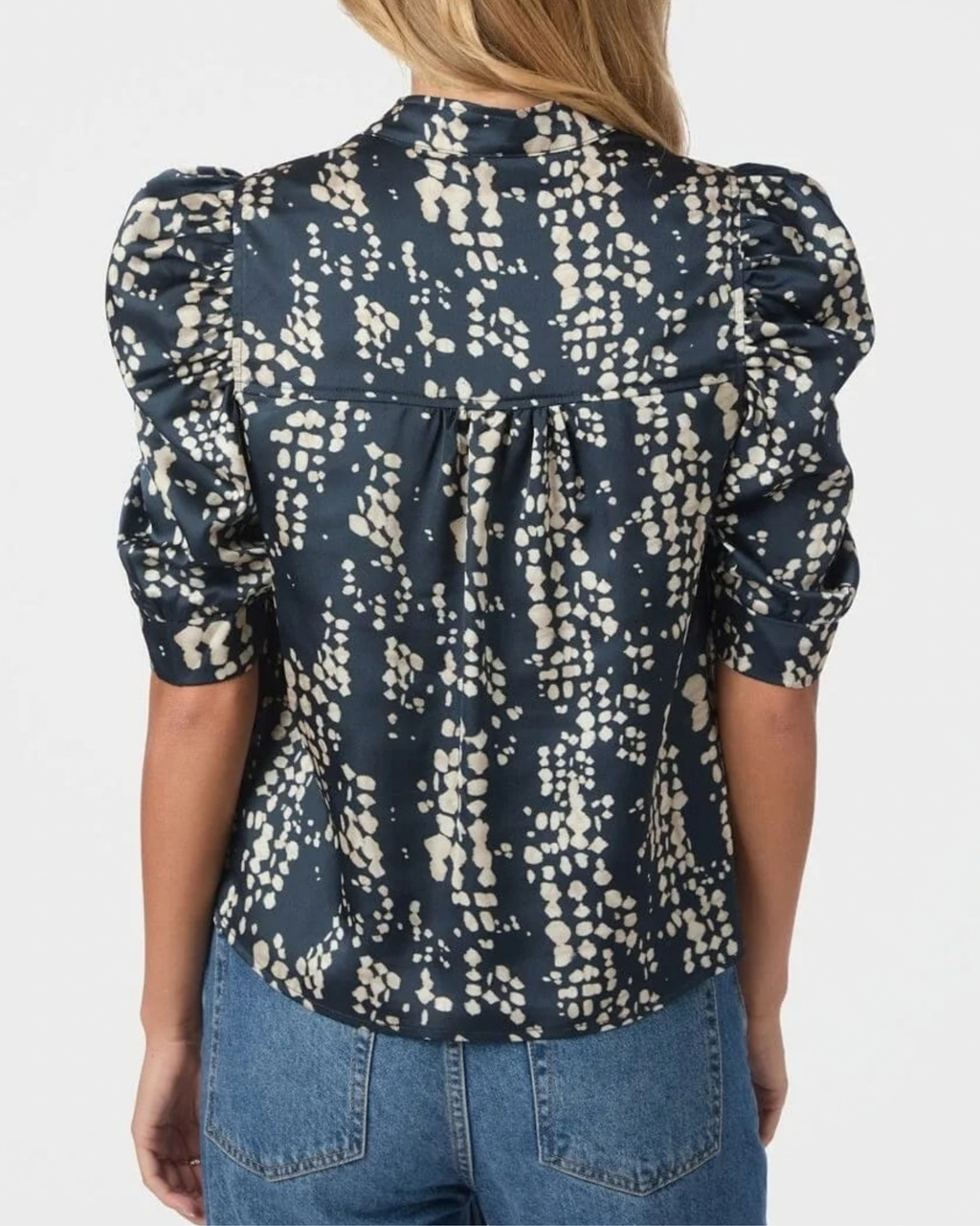 Neo Noir Roella Scatter Print Blouse Navy