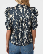 Neo Noir Roella Scatter Print Blouse Navy