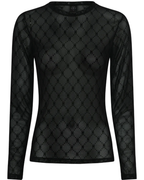 Hype The Detail Mesh Blouse Black
