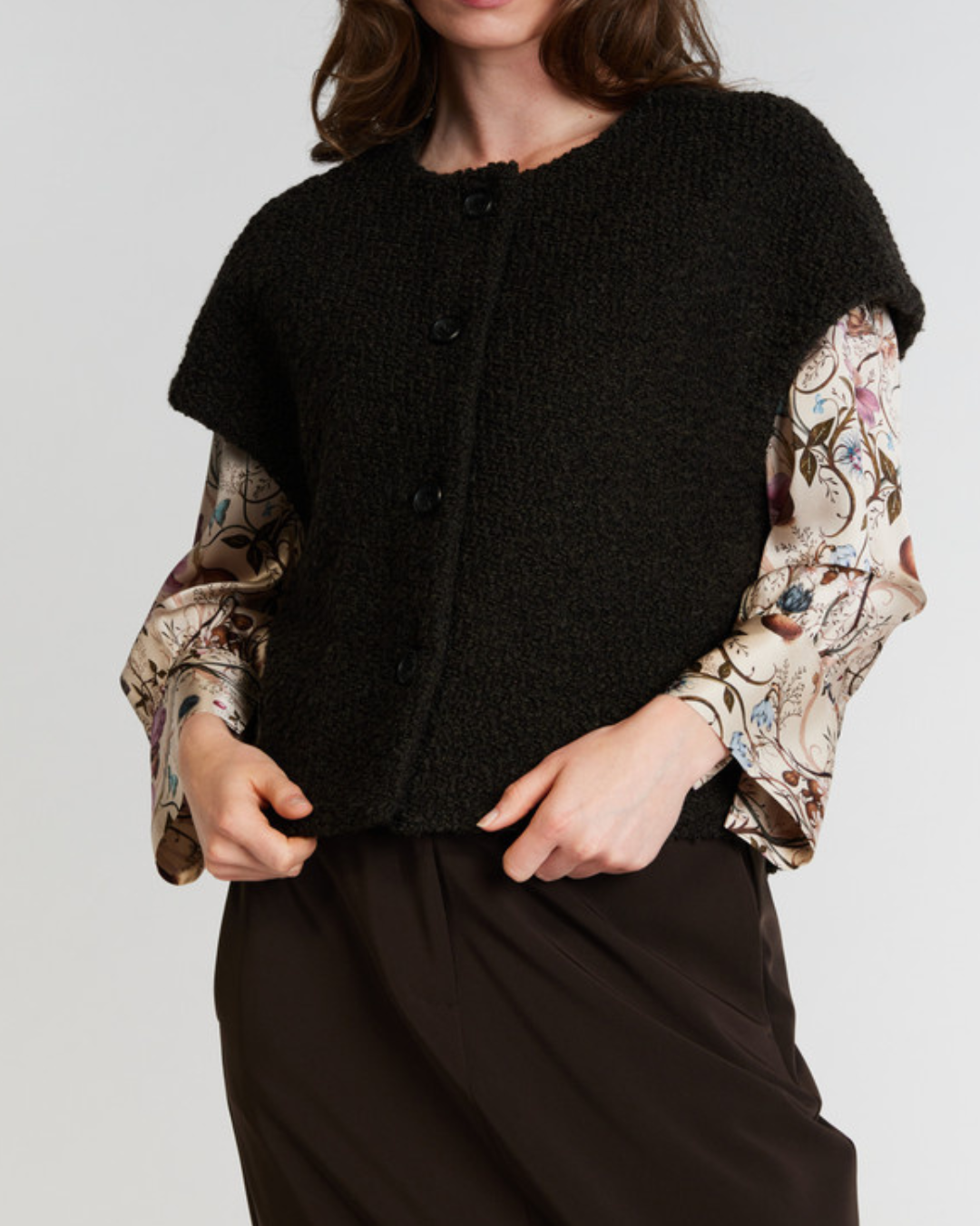PBO 3560 Konia Waistcoat Dark Brown