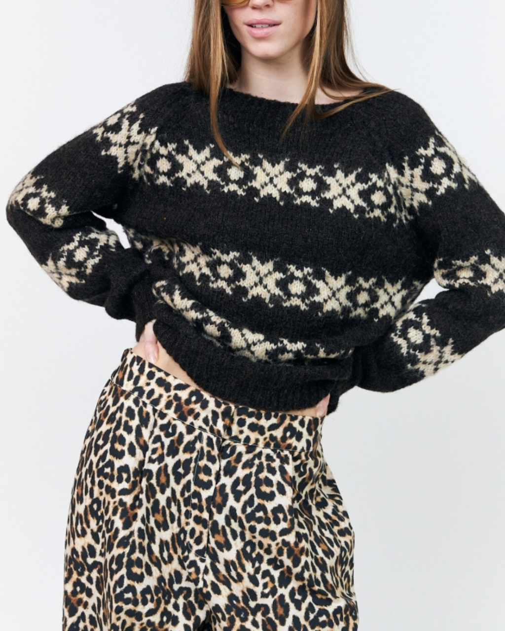 Lollys Laundry Lattie Knit LS Dark Mocca