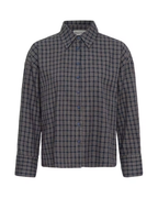 My Essentiel Wardrobe Lennie Boxy Check Shirt Dark Sapphire