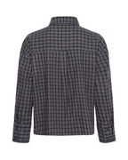 My Essentiel Wardrobe Lennie Boxy Check Shirt Dark Sapphire