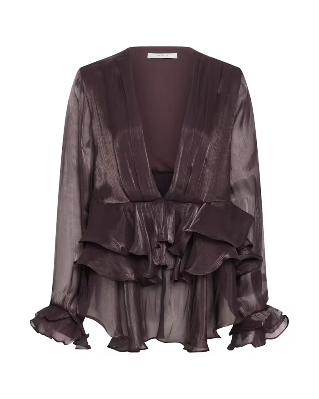 Gestuz Licie Blouse Deep Plum