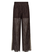 Co'Couture Leti Lace Panel Pant Dark Brown