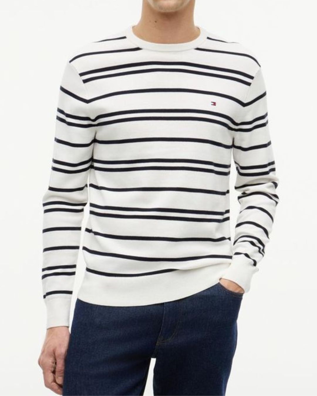 Tommy Hilfiger Essential Cotton Crew Neck Ivory Petal
