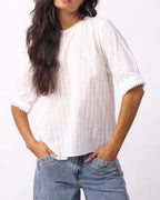 Co'Couture Bessi SS Blouse Off White