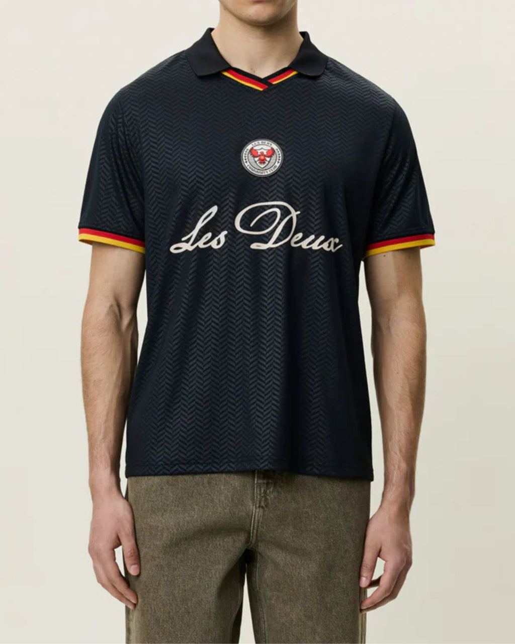 Les Deux Germany Football Jersey Black