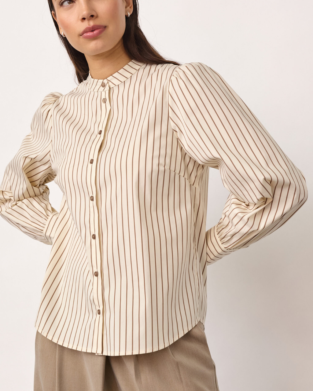 Co'Couture Sigrid Stripe Shirt Bone