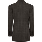Haute L'amitié Waist Fit Check Blazer Mocca