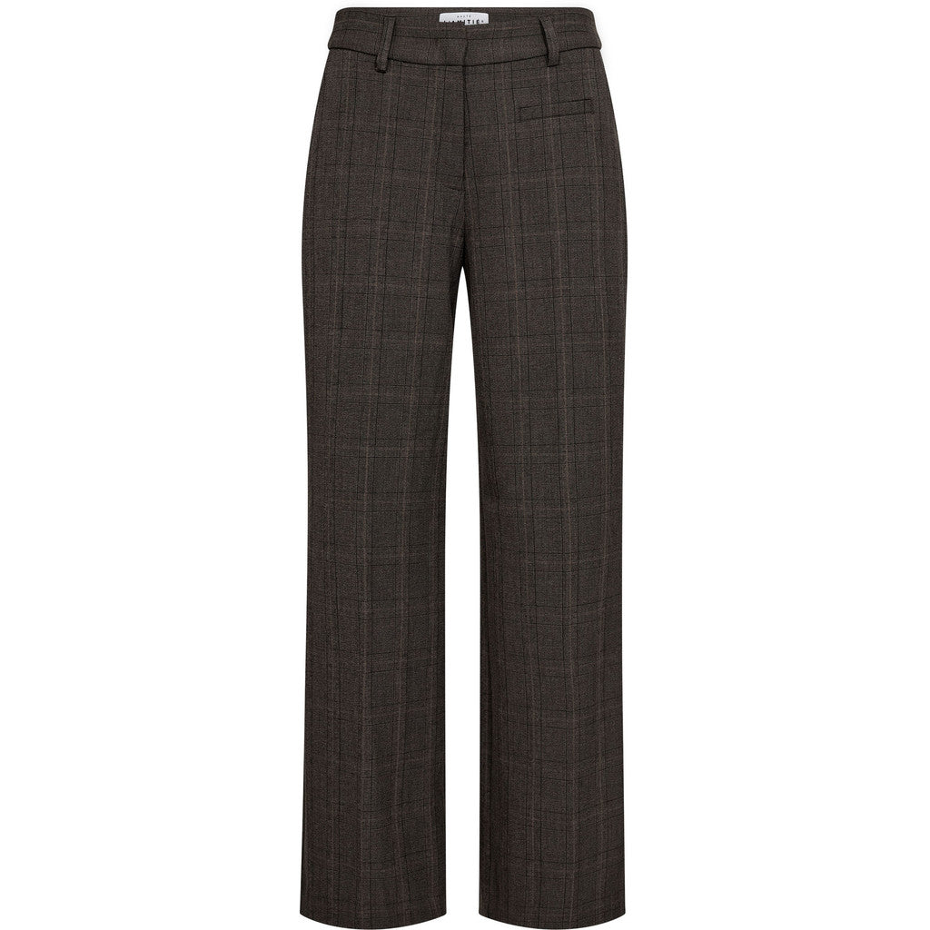 Haute L'amitié Check Fit Plain Pant Mocca