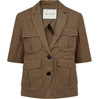 Ivy Copenhagen Katee Short Sleeve Uniform Blazer Coffee Bean