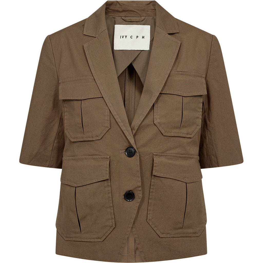 Ivy Copenhagen Katee Short Sleeve Uniform Blazer Coffee Bean