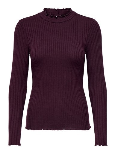 Fransiska Life L/S High Neck Top Winetasting