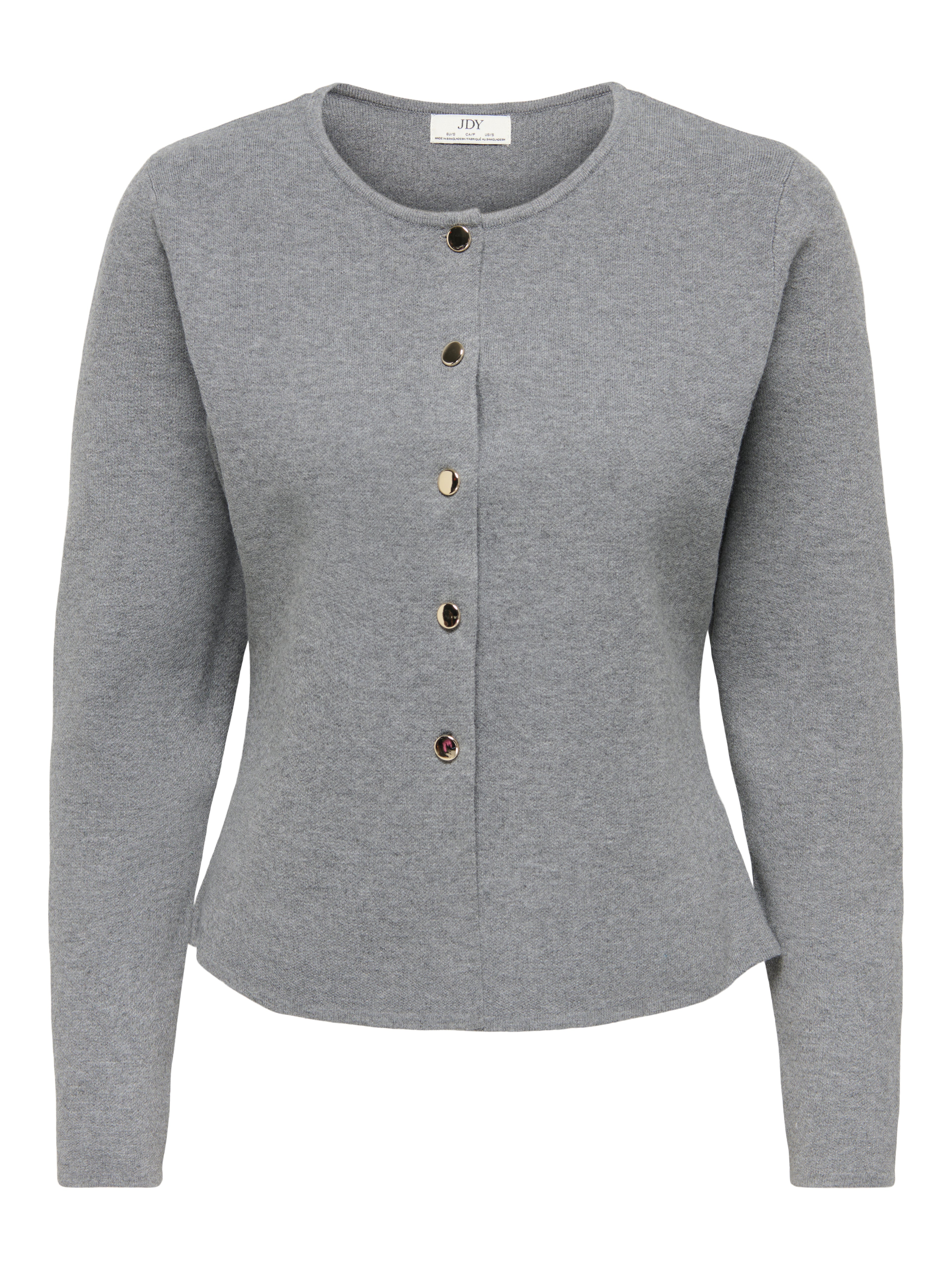 JDY Prime Life L/S On Fitted Cardigan Medium Grey
