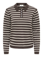 JDY Ina L/S Polo Pullover Knit Mulch