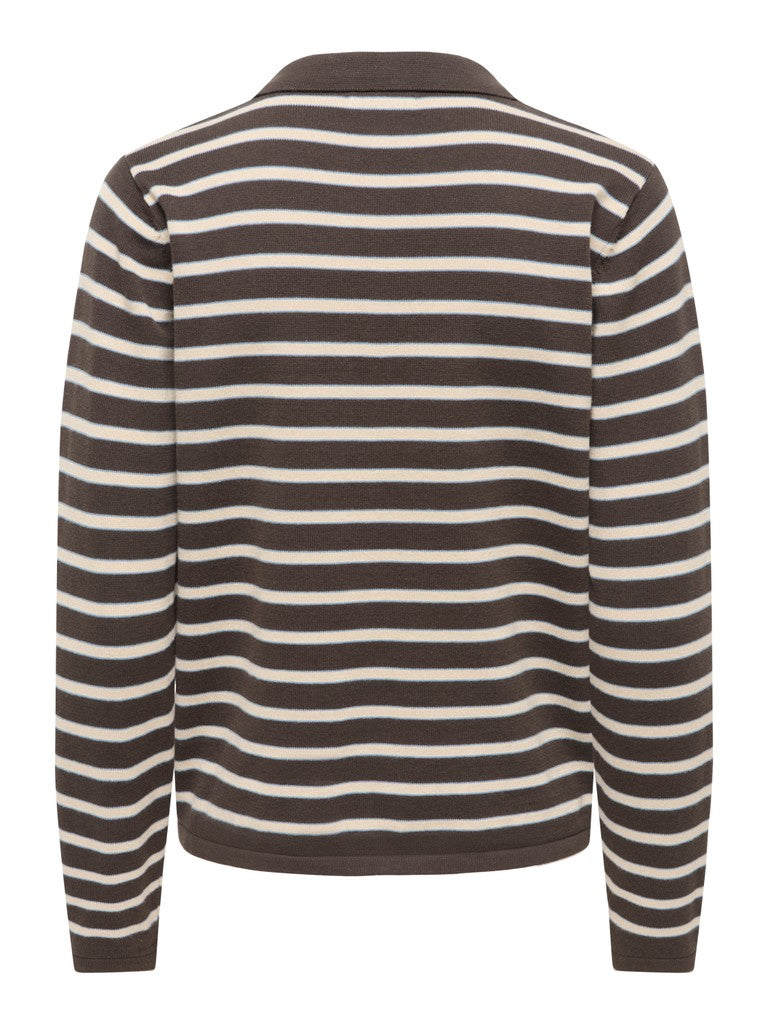 JDY Ina L/S Polo Pullover Knit Mulch