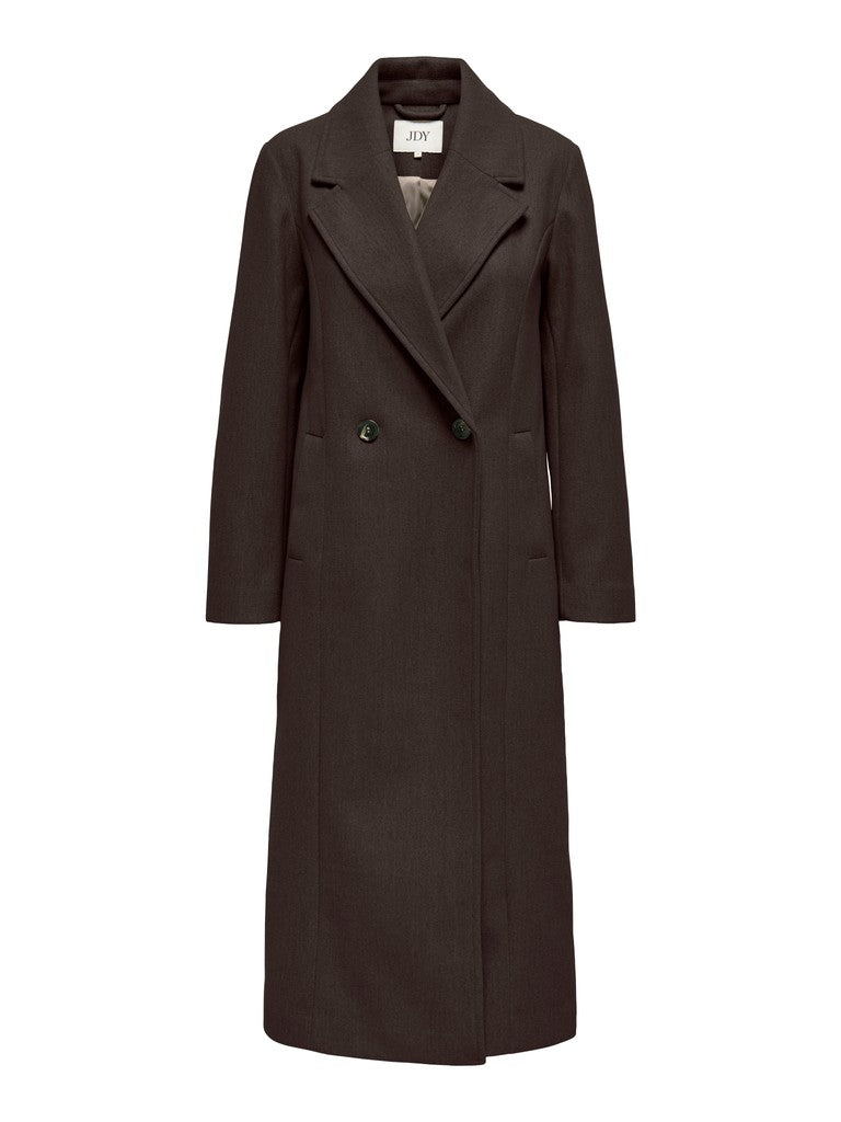 JDY Viola Life X-Long Coat Chocolate Torte