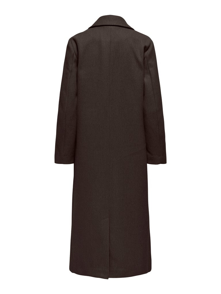 JDY Viola Life X-Long Coat Chocolate Torte
